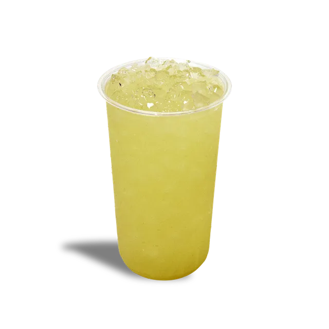 Signature Lemonade, a pale yellow lemonade made with real lemon juice, over ice in a clear cup